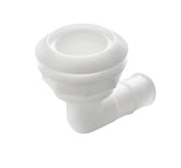 VETUS Thru-hull, 90 degree angled with high flange, Delrin, for hose Ø 28 mm (1 1/8") THRH28BH